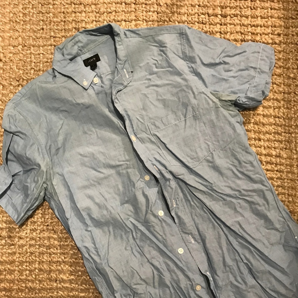 Jcrew Short Sleeved Button Down, Slim Fit S